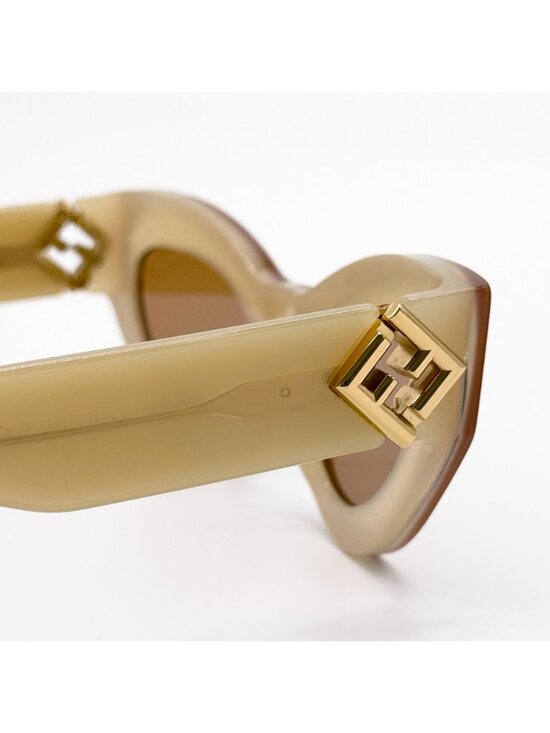 NEW FENDI SUNGLASSES FE40146I 57E BEIGE WOMEN EYEWEAR main image 5